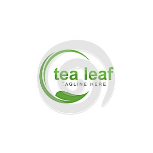 tea leaf logo vector icon illustration
