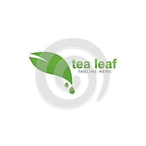 tea leaf logo vector icon illustration