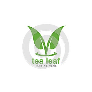 tea leaf logo vector icon illustration