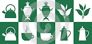 Tea logo. Isolated tea on white background
