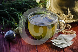 Tea with medicinal herbs