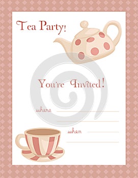 Tea party invitation