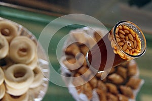 Tea with pine nuts photo
