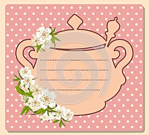 Tea pot with beautiful flowers