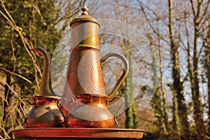 Tea-pot and cups