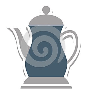 Tea Pot Isolated Vector Icon editable