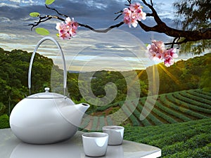 Tea pot with nice background