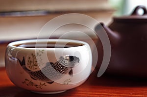 Tea pot and teacup
