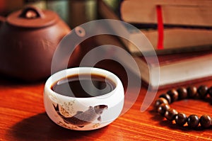 Tea pot and teacup photo