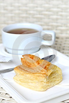 Tea with puff pastry