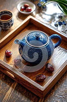 Tea Set and Dried Fruit
