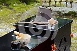 Tea set for japanese macha green tea ceremony