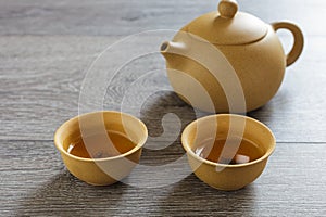 Tea set of Yixing clay