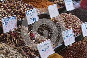 Tea shop in Grand Bazaar, Istanbul, Turkey.