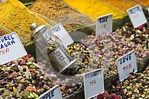 Tea shop in Grand Bazaar, Istanbul, Turkey.