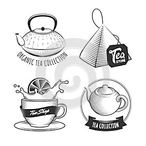 Tea shop logos.