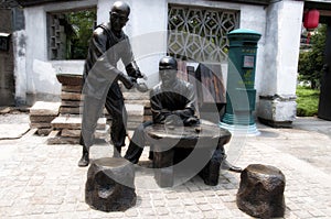 Tea Statue Xinchang Town Shanghai