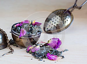 Tea strainer closeup