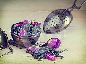 Tea strainer closeup