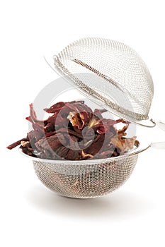 Tea-strainer with tea