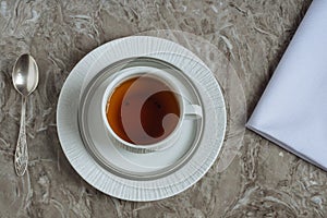 Tea table set for one