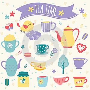 Tea time clip art