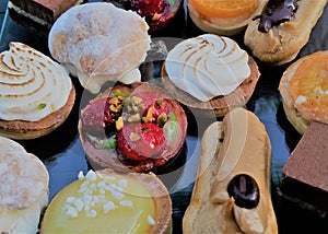 Tea time with french pastries