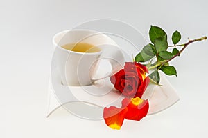 Tea time,orange rose theme