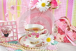 Tea time in romantic style
