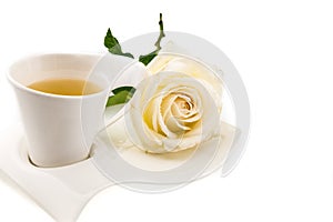 Tea time,white rose theme