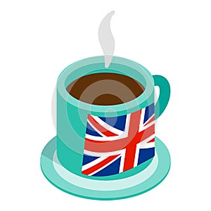 Tea tradition icon, isometric style