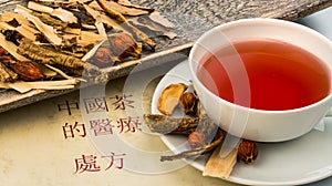 Tea of traditional chinese medicine photo