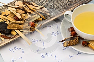 Tea of ??traditional chinese medicine photo