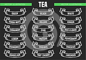 Tea types icons