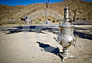 Tea urn in the atlas mountains,morocco photo