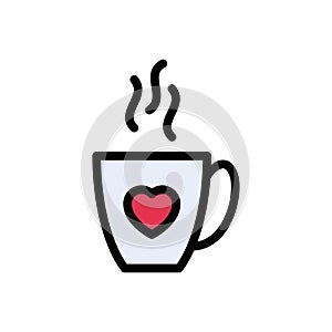 Tea vector color line icon