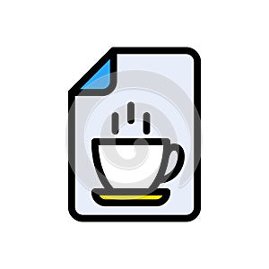 Tea vector color line icon