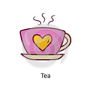 Tea vector Fill outline Icon Design illustration. Holiday Symbol on White background EPS 10 File