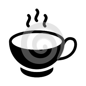 Tea vector glyph flat con