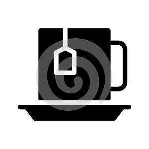 Tea vector glyph flat  icon