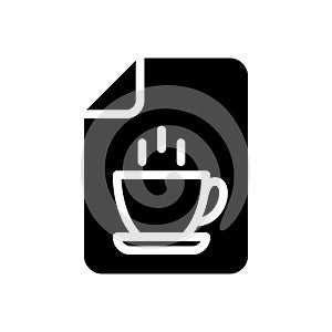 tea vector glyph flat  icon