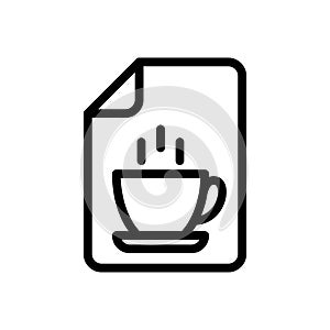 Tea vector thin line icon