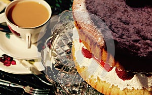 Tea and Victoria Sponge Cake