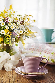 Tea and wildflowers