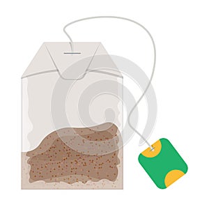 Teabag illustration isolated on a white background