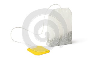 Teabag with yellow label