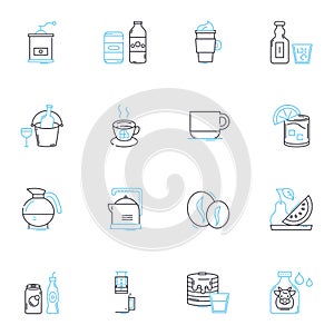 Teach and educate linear icons set. Instruct, Enlighten, Tutor, Mentor, Advise, Guide, Coach line vector and concept photo