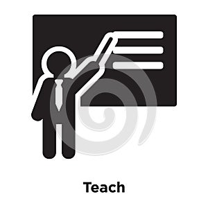 Teach icon vector isolated on white background, logo concept of