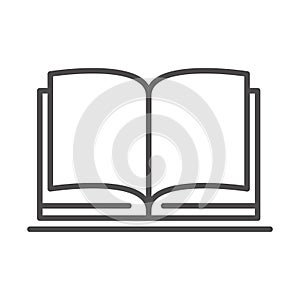 Teach school and education open book knowledge line style icon