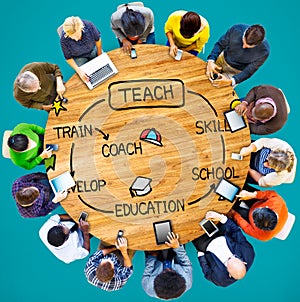 Teach Skill Education Coach Training Concept photo